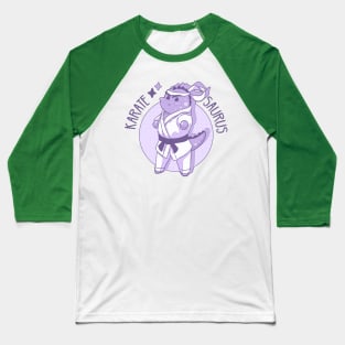 The pastel purple karatesaurus (dinosaur and karate) Baseball T-Shirt